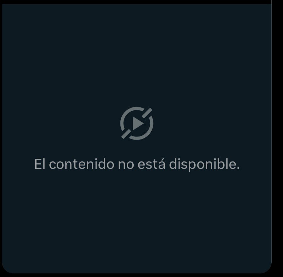 Casi no estoy entrando a esta tóxica red social, ahora que regreso un rato, me topo con que no me deja ver absolutamente ningún vídeo y me aparece "el contenido no está disponible" 
Ustedes que todo lo saben, que pasó? Debo actualizar? Está fallando X? Es mi cuenta?
🤔