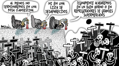 ✏️ #MonerosLaJornada| Normalizando el guajolocausto, cartón de <a href="/MaguMonero/">Magú</a>