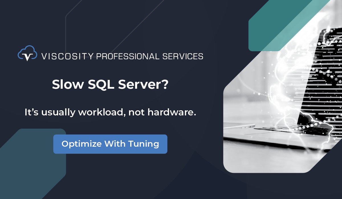 ViscosityNA's tweet image. When #SQLServer feels slow, the instinct is often: “Add more hardware.”
But most of the time, the issue isn’t CPU or memory. It’s the workload.

Our SQL Server services: bit.ly/49LHR3x
#EnterpriseIT