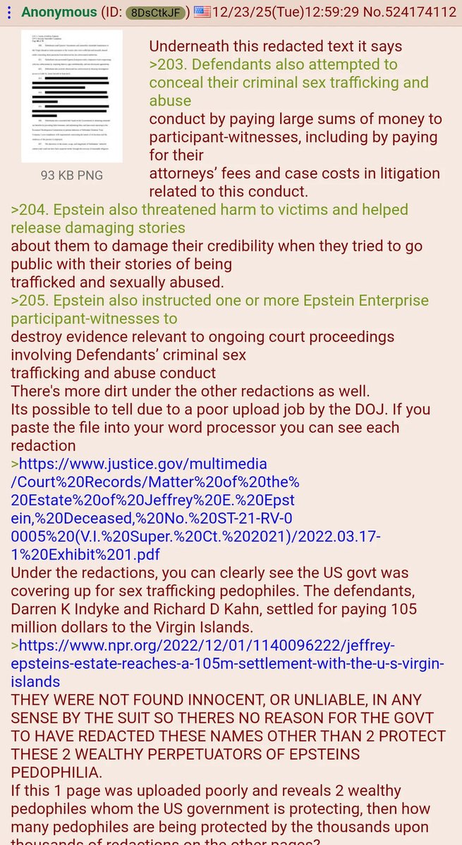 BREAKING: 4CHAN HAS CRACKED THE REDACTIONS AND ARE ABLE TO SEE UNDER THE BLACK TEXT, A MAJOR INVESTIGATION IS STARTING ON THE EPSTEIN FILES AND WE CAN SEE EVERYTHING.
