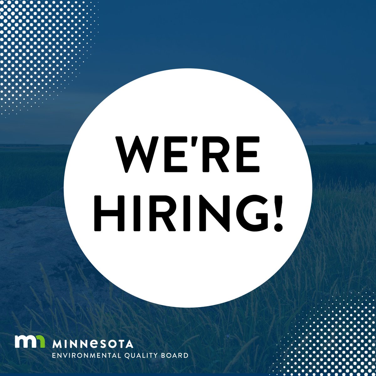 Apply today and join our Environmental Review team! The EQB Technical Assistance Administrator position is responsible for providing technical assistance to responsible governmental units, project proposers, and MN residents participating in environmental review.