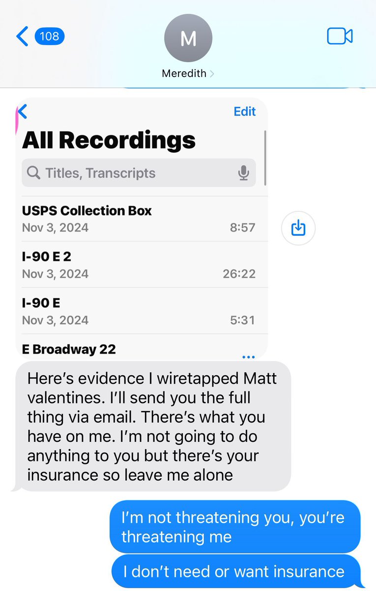 LTOW227's tweet image. Hey, I’m obviously a TB fan, but I say this out of caution for Meredith, because I know she’s a mother too:

Let’s say Aidan did record this, and it wasn’t Meredith (even tho it seems she admitted to wiretapping Matt herself), she is clearly stealing these recording at the very…