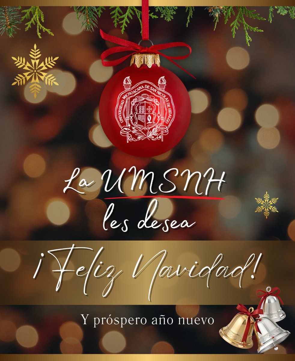 Querida comunidad nicolaita, en estas fiestas decembrinas, deseamos que cada rincón de sus hogares se llene de risas, amor y calidez.

Que la magia de estos días nos una aún más, fortaleciendo los lazos que nos hacen familia.

Celebremos juntas y juntos la esperanza, la alegría y