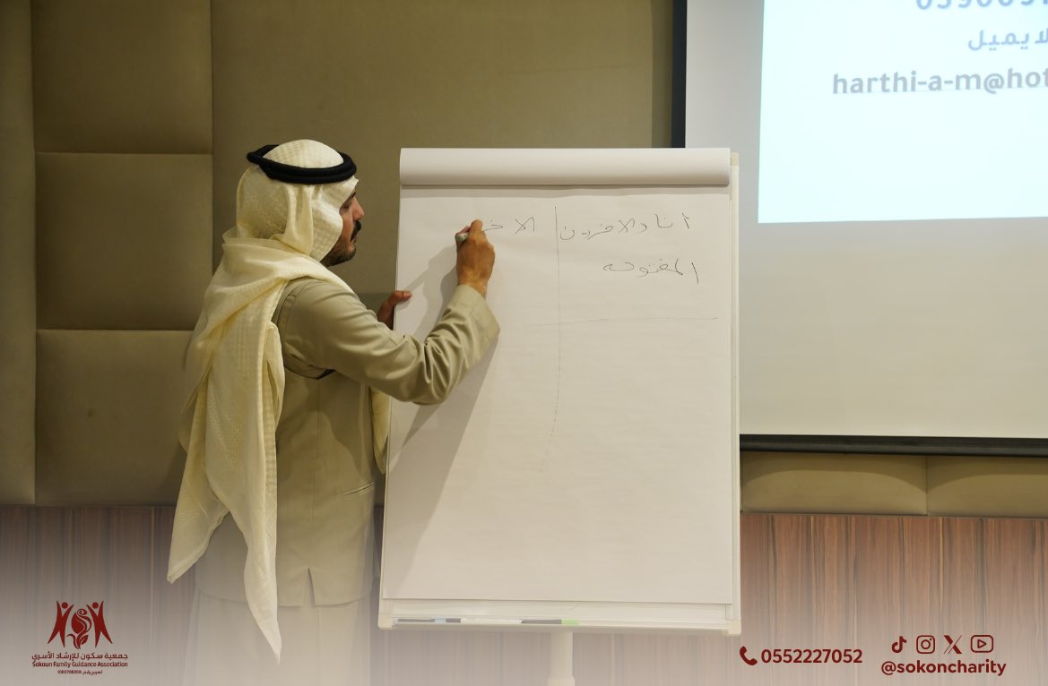 sokoncharity's tweet photo. @jeza1m @Hess_Saudi @Drhammadi في يومنا #السادس نستكمل البناء ونوسّع دائرة التعلّم💡،
مع الاستاذ القدير عبدالله بن مبروك الحارثي بـ محور كيفية التعامل مع حالات الإدمان.
مرفقًا بـ نماذج لتوضيح الأفكار وتعزيز الفهم ✨.

#جمعية_سكون_للإرشاد_الاسري
#مركز_بيت_الخبرة https://t.co/yrtURLxkjK