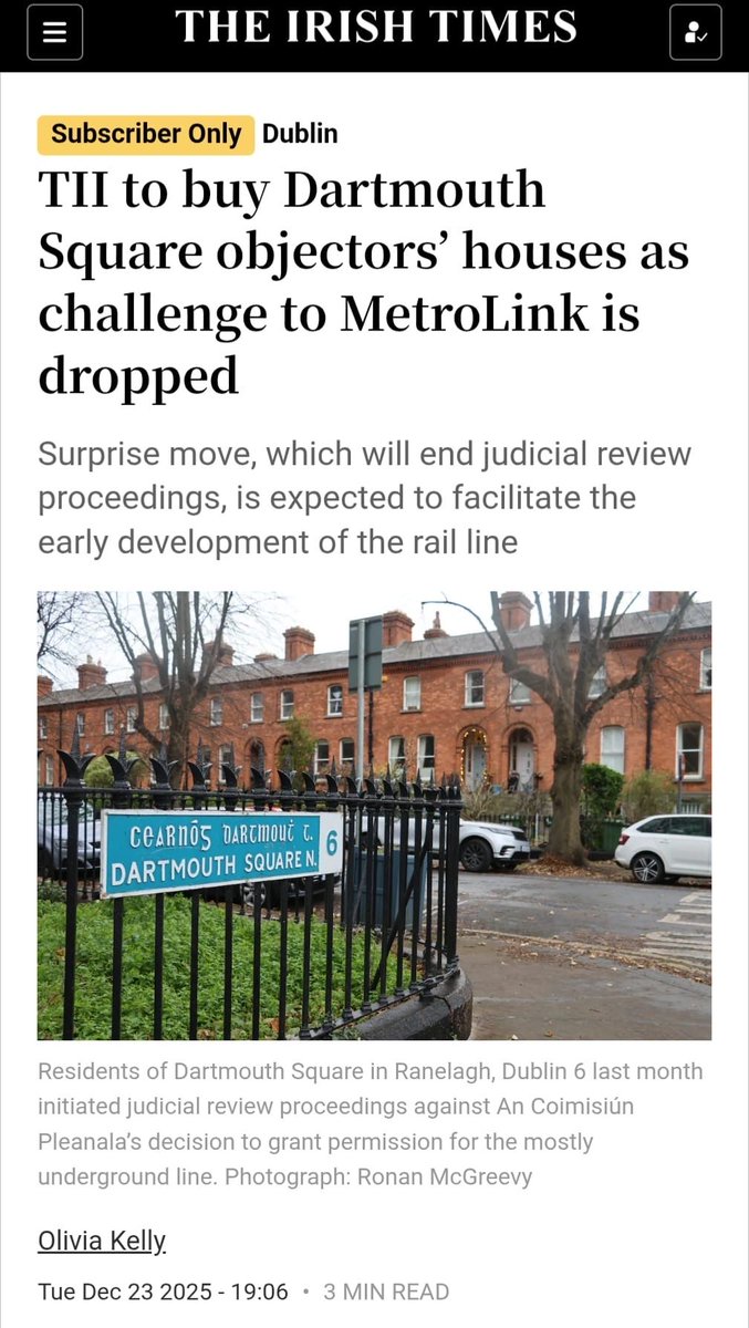 Annnddd… there it is

TII will be buying the 12 properties in Dartmouth Square

The homes sell anywhere from €1.35 - €2+ million without the incentive of a JR

In the end it was about money… nobody was surprised