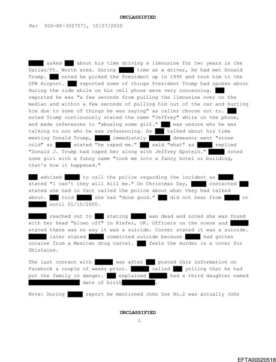 TribunePop23's tweet image. 🚨ALERTE INFO

Le nom du président Trump vient de refaire surface de manière spectaculaire dans l'affaire Epstein… Il existe un document du FBI où quelqu'un aurait apparemment déclaré aux autorités que Trump et Jeffrey Epstein avaient violé une femme.

Dans le rapport…