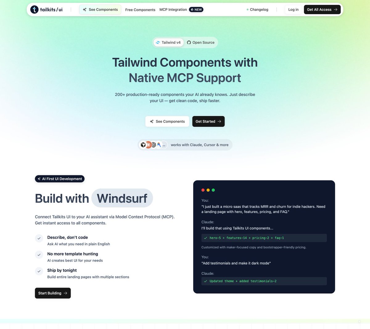 Tailwind Components with MCP Integration