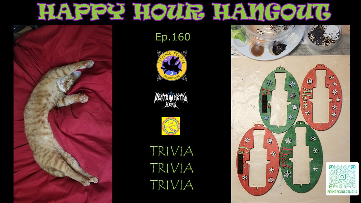 HAPPY HOUR HANGOUT Ep. 160 
{{{PARENTAL ADVISORY}}}

*Yule*

TODAY - 5pm to 7pm EST

Grab a Beverage and join Me, <a href="/DeathMetalHero/">Luke Aglietta</a>, and Our Awesome Guests for Goofy Fun, Zany Antics, and...

***TRIVIA*** 6pm

Today's Drink: Wassail Cocktail

Link Below 👇