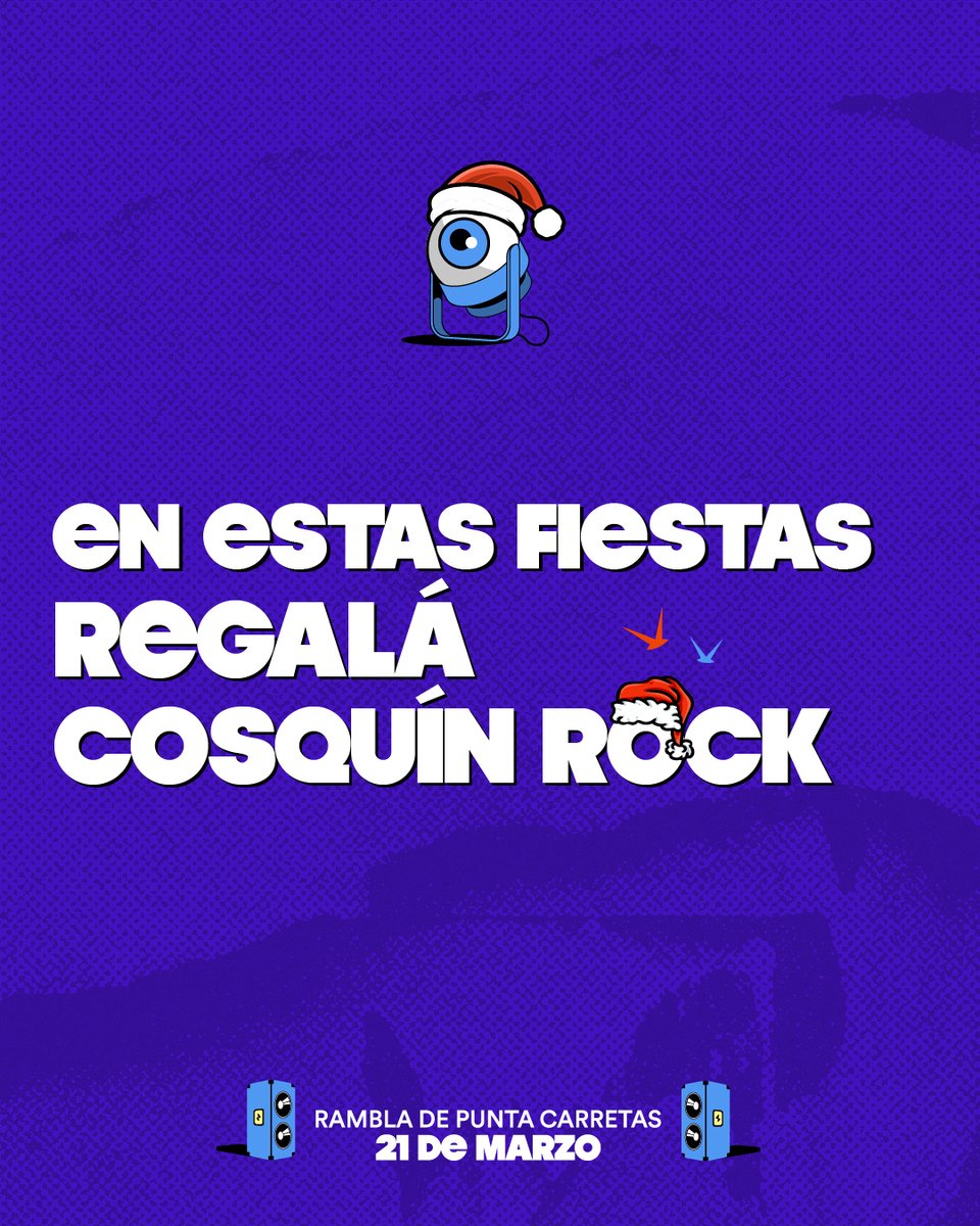 CosquinRockUy's tweet photo. Más que un festival: una experiencia compartida 🫶

En estas fiestas, regalá Cosquín Rock Uruguay✨🎄

🗓️ 21 de marzo
📍 Rambla de Punta Carretas
🎟️ Entradas en @RedTicketsUY 
🔗 https://t.co/XsATEZ4azv https://t.co/7cC7fyDehy