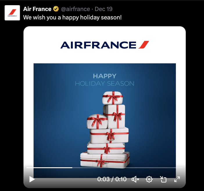 Muslim country airline: “Merry Christmas.”

European airline: “Happy Holiday Season.”

What happened to Europe?