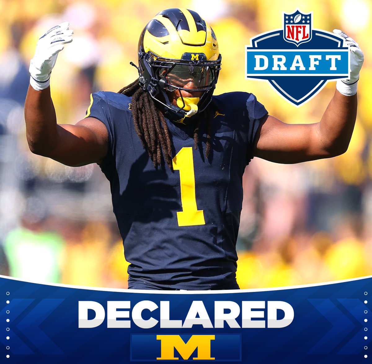 BREAKING: Michigan EDGE Jaishawn Barham has officially declared for the 2026 NFL Draft #GoBlue