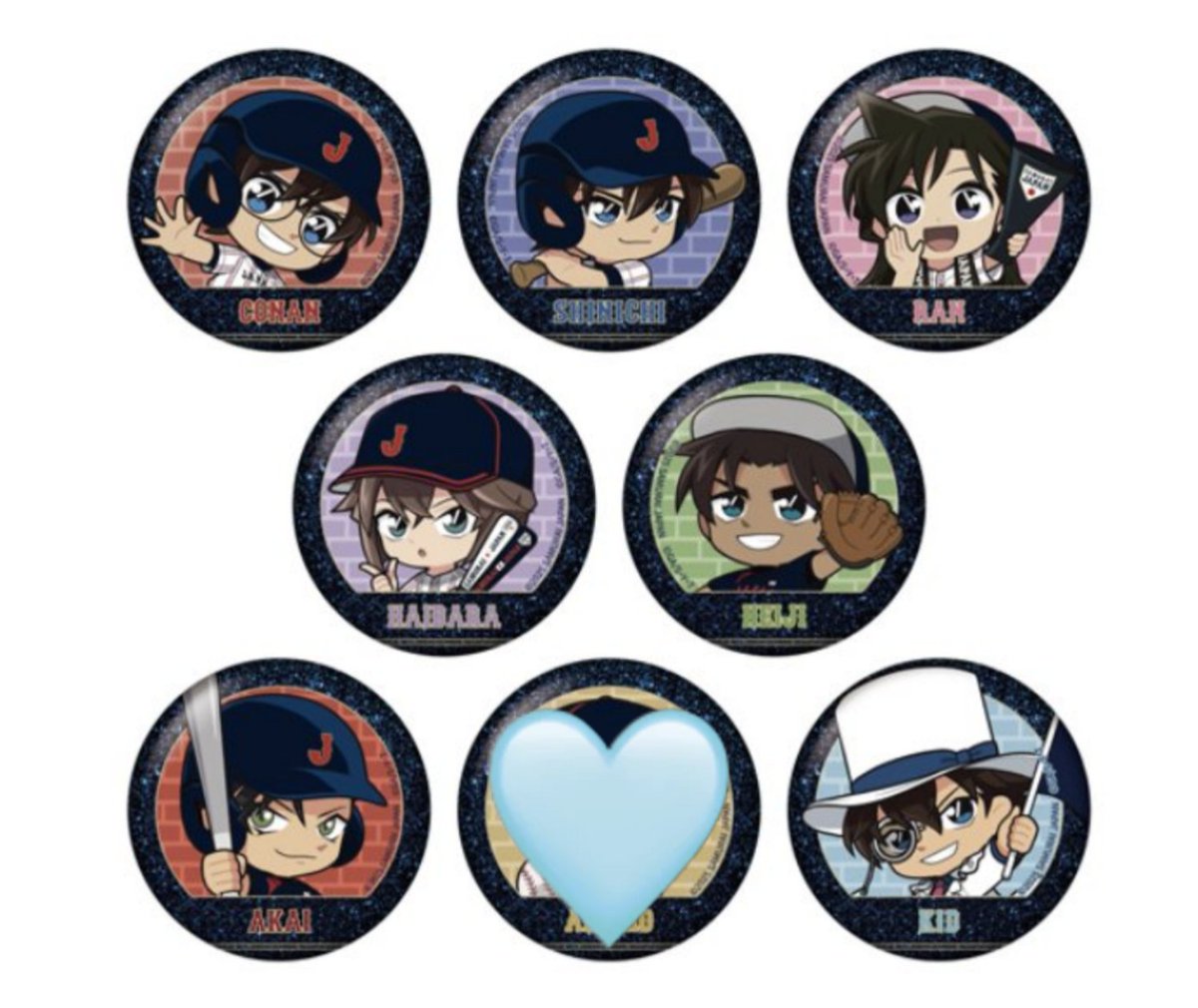 名探偵コナン 工藤新一 毛利蘭 缶バッジ エスケイジャパン コナン探偵社 北