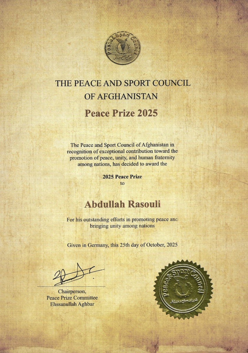 PEACE & SPORT COUNCIL OF AFGHANISTAN tweet media