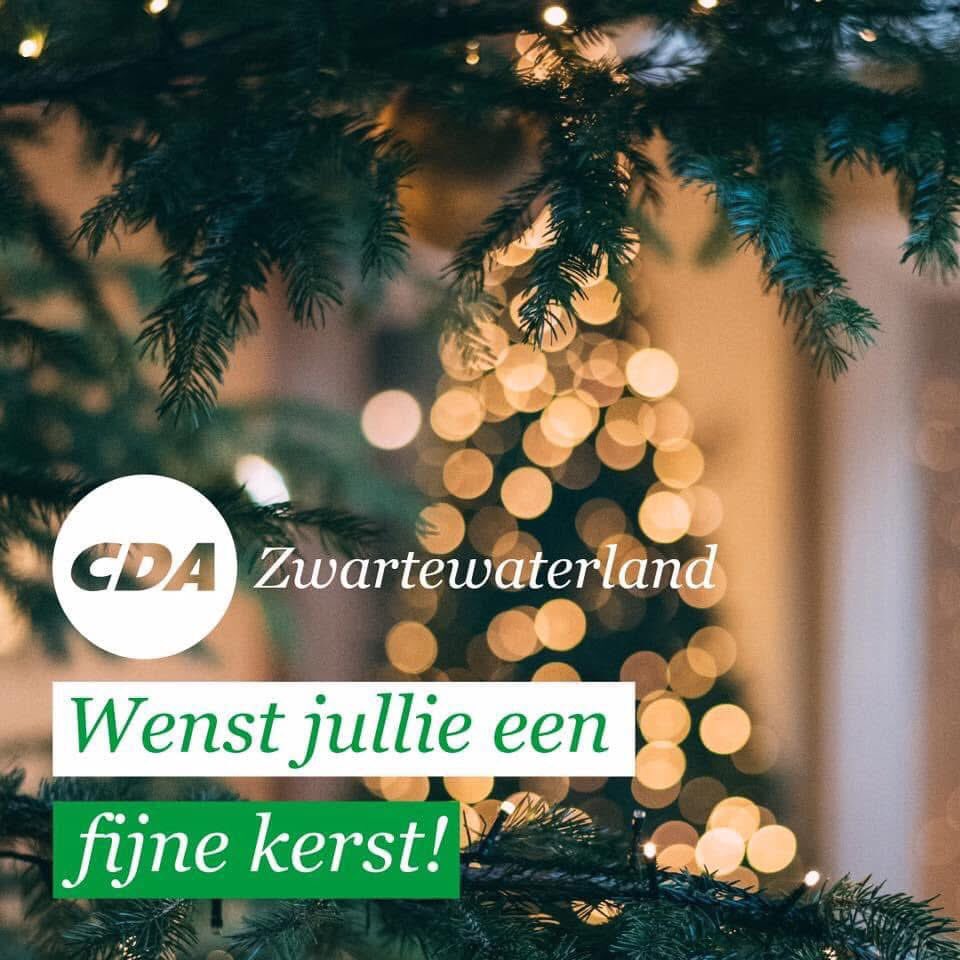 CDA Zwartewaterland wenst u en jullie hele fijne kerstdagen.
