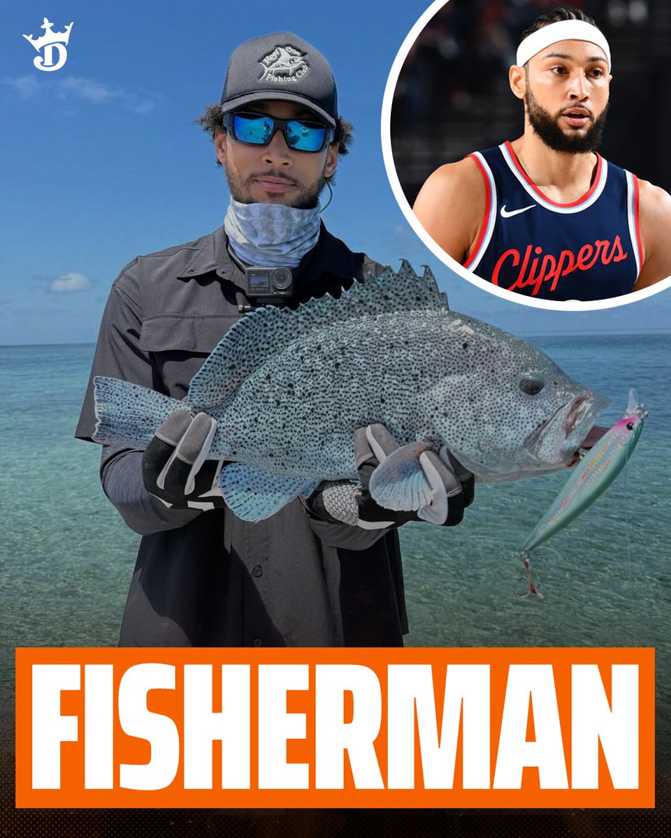 DraftKings's tweet image. Ben Simmons is putting his NBA career on hold to pursue a career in pro fishing 🐟