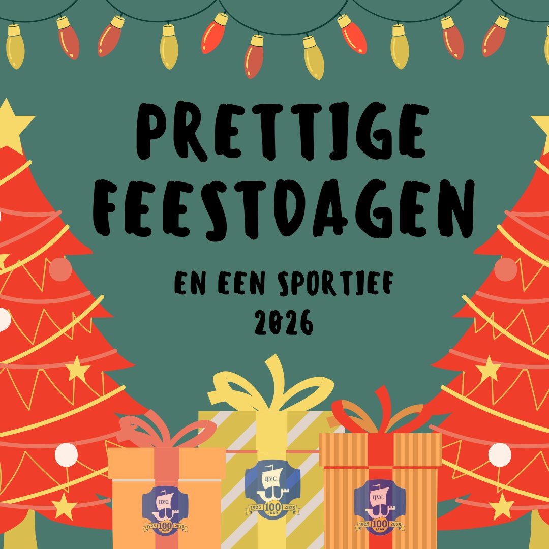 De kerstballen zijn weer uit de doos gehaald en de voetbalschoenen en ballen kunnen weer even in het vet.
Tijd voor andere ontspanning en voor elkaar deze bijzondere dagen van het jaar.
Het bestuur van IJVC wenst iedereen fijne feestdagen en een sportief, gezond en succesvol 2026