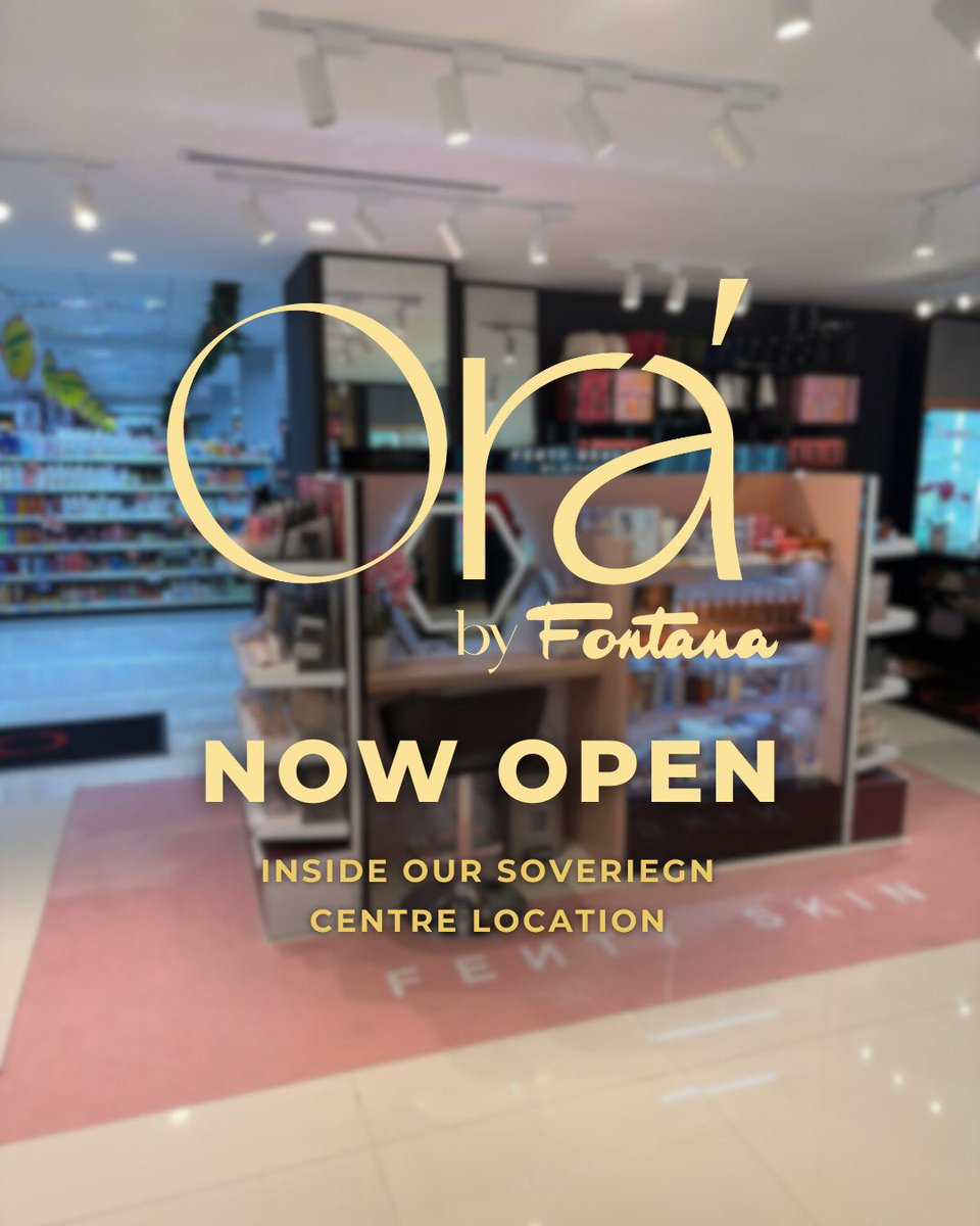Don’t forget — Orá by Fontana is now open at Sovereign Centre, Kingston! 🎉✨

Discover all the luxury gifts you need this Christmas, from colognes and perfumes to Fenty Beauty &amp; Fenty Skin. 

Perfect for gifting or treating yourself this holiday season. 🎁💄

#giftideas #luxury