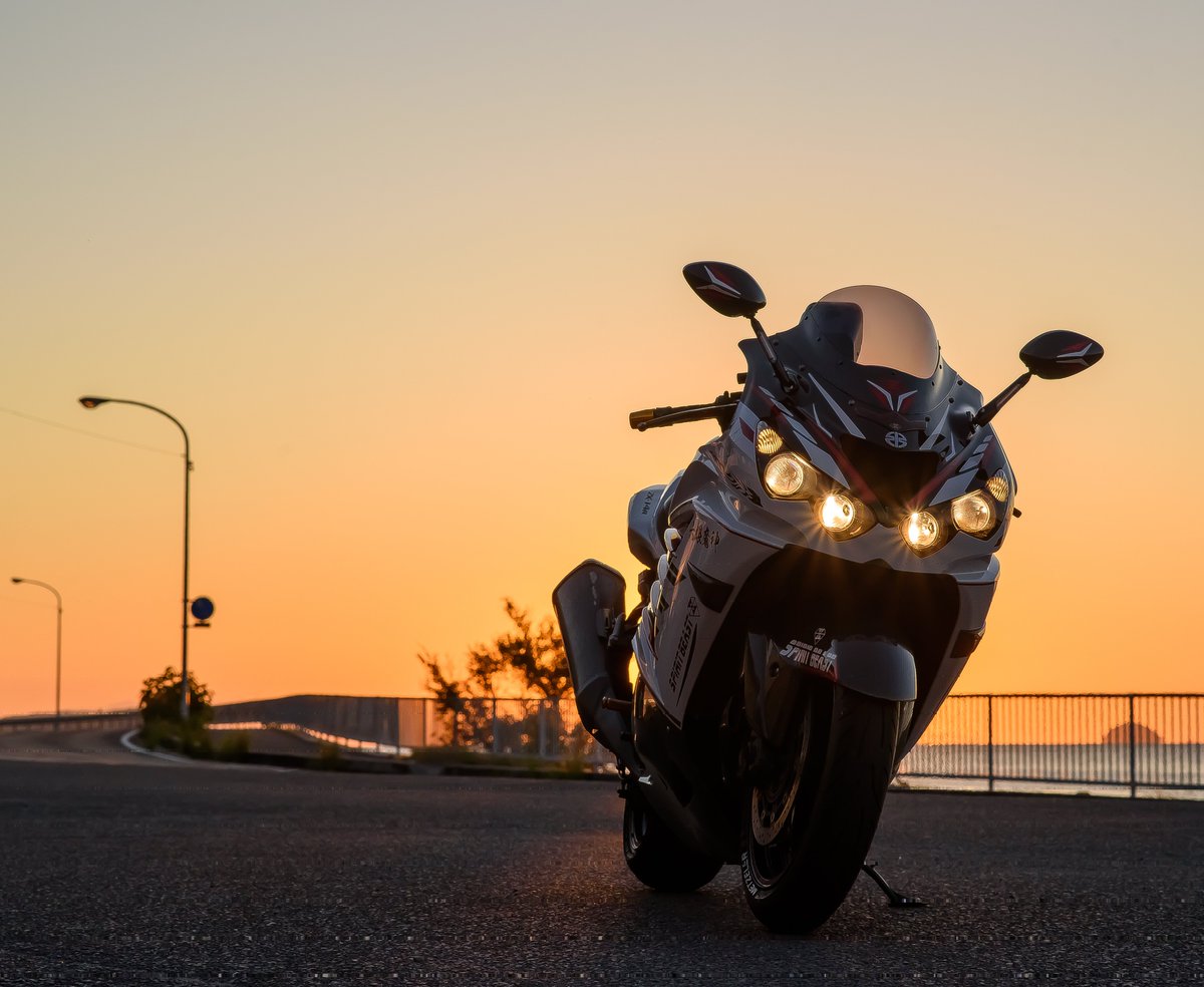 見た人も無言で道をあげる #kawasaki #zx14R #六眼魔神 #Micrographic