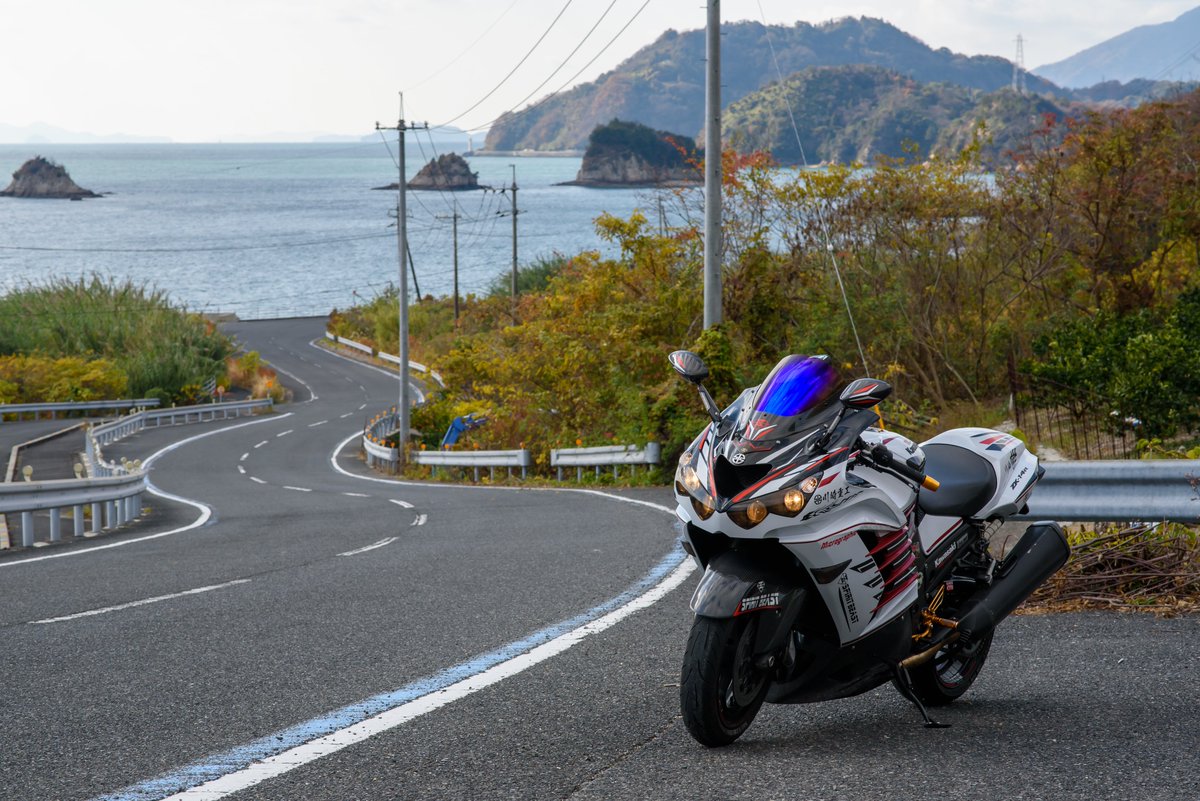 見た人も無言で道をあげる #kawasaki #zx14R #六眼魔神 #Micrographic