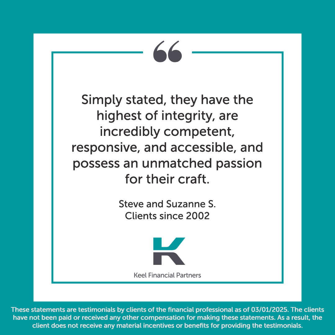 Grateful for the trust our clients placed in us throughout 2025.

Read what they shared about working with Keel Financial:
👉 keelfinancial.com/testimonials/

#KeelFinancial #ClientTrust