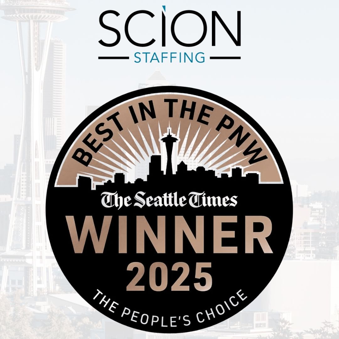 We are thrilled to share some exciting news! Scion Staffing’s Washington and Oregon Division has officially been named Best in the Pacific Northwest in the Staffing category. 🏆 

#ScionStaffing #BestInThePNW