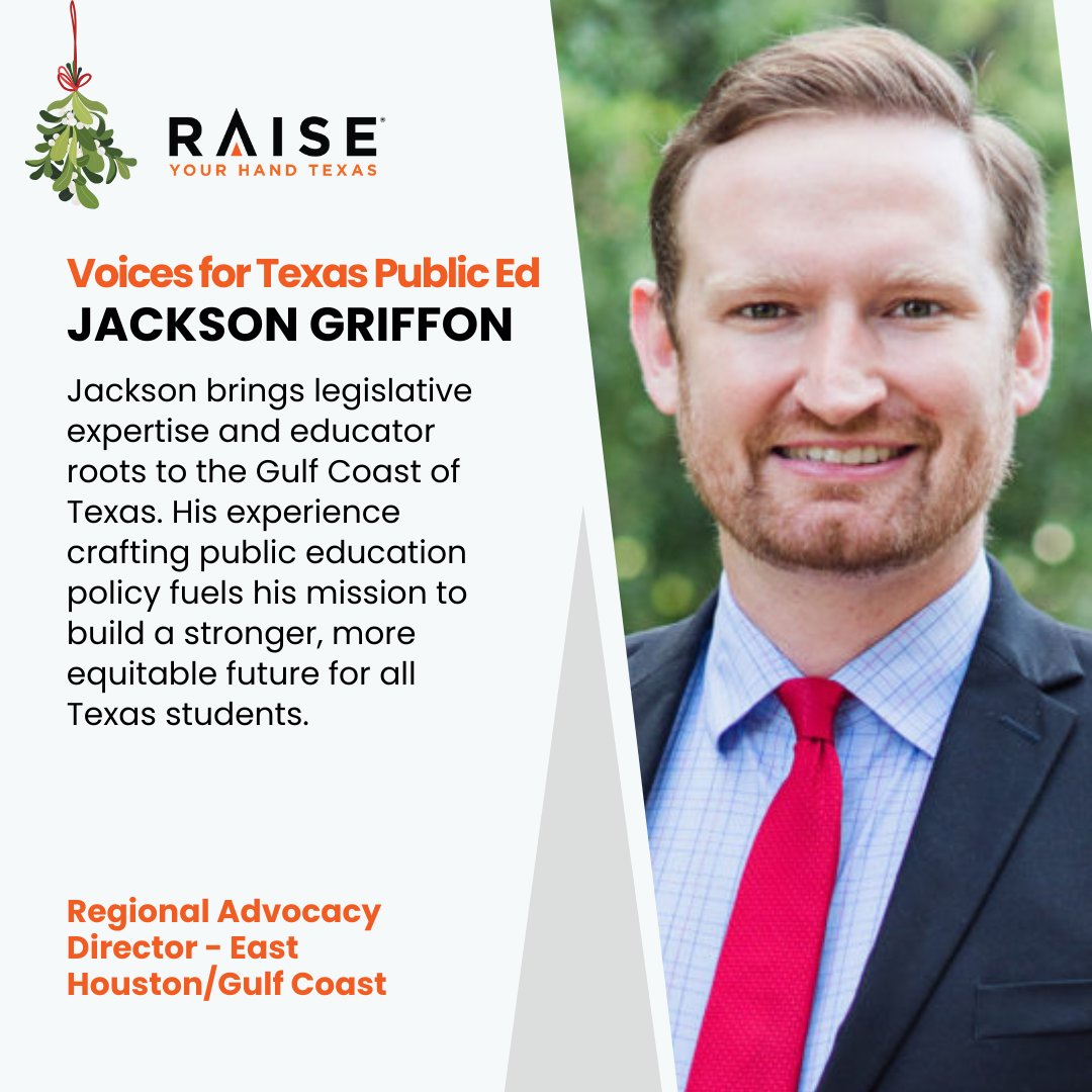 It's Day 11 of our 13 Days of Regional Advocacy Director series! Today, let's recognize Jackson Griffon! Jackson is the Regional Advocacy Director for East Houston and the Gulf Coast. Jackson championed legislation to enhance pensions for public educators during his time as a