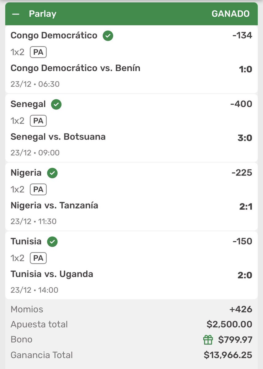 Regalaré 3 transferencias de $500 entre los RT y ❤️ 

PARLAY +426 ⚽️✅ , en vísperas de Navidad 🎄 también cobramos 🐨😍 

Lo que hemos logrado este año ha sido una verdadera locura , no tengo palabras ❤️

Cerraremos el mes de la mejor manera familia , LAAAA KOALANETA 🐨🚍