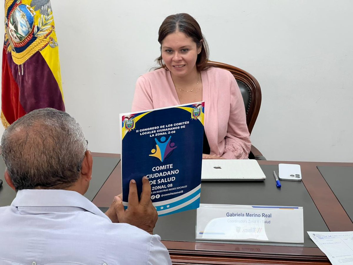 La coordinadora Zonal, <a href="/DraGabMerino/">Dra.GabrielaMerino</a>, mantuvo una reunión de trabajo con el Comité Ciudadano Zonal de Salud, fortaleciendo la participación y el compromiso por el bienestar de la comunidad.

#ElNuevoEcuador