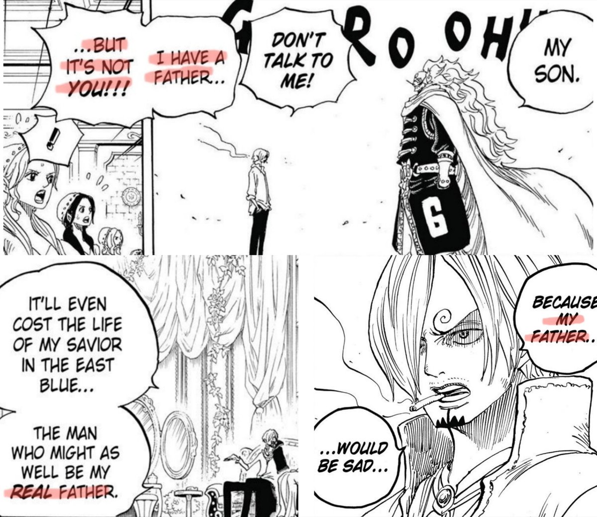 nasyasam13's tweet image. thinking about how Sanji always called Zeff his real father during WCI ☹️💙
(right in front of Judge too 😭)
