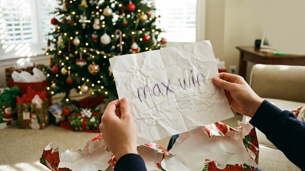 rollbit's tweet image. When I said I wanted a max win for Christmas, this isn't what I meant.