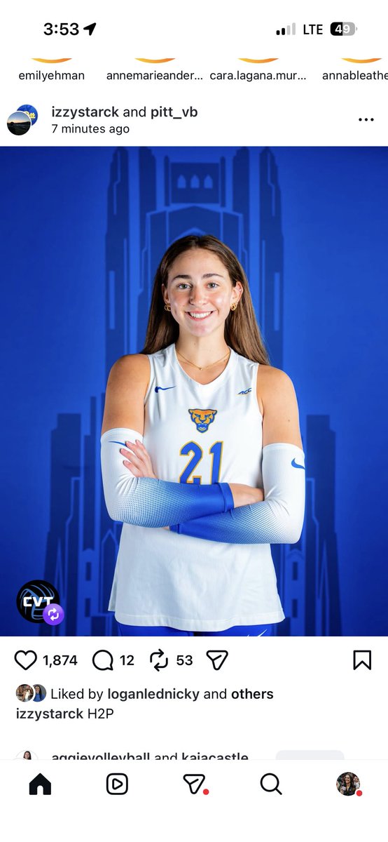 michellachester's tweet photo. OMG. It’s official. Izzy Starck has announced she is committed to @Pitt_VB.

#NCAAWVB https://t.co/577AnaZ2h1