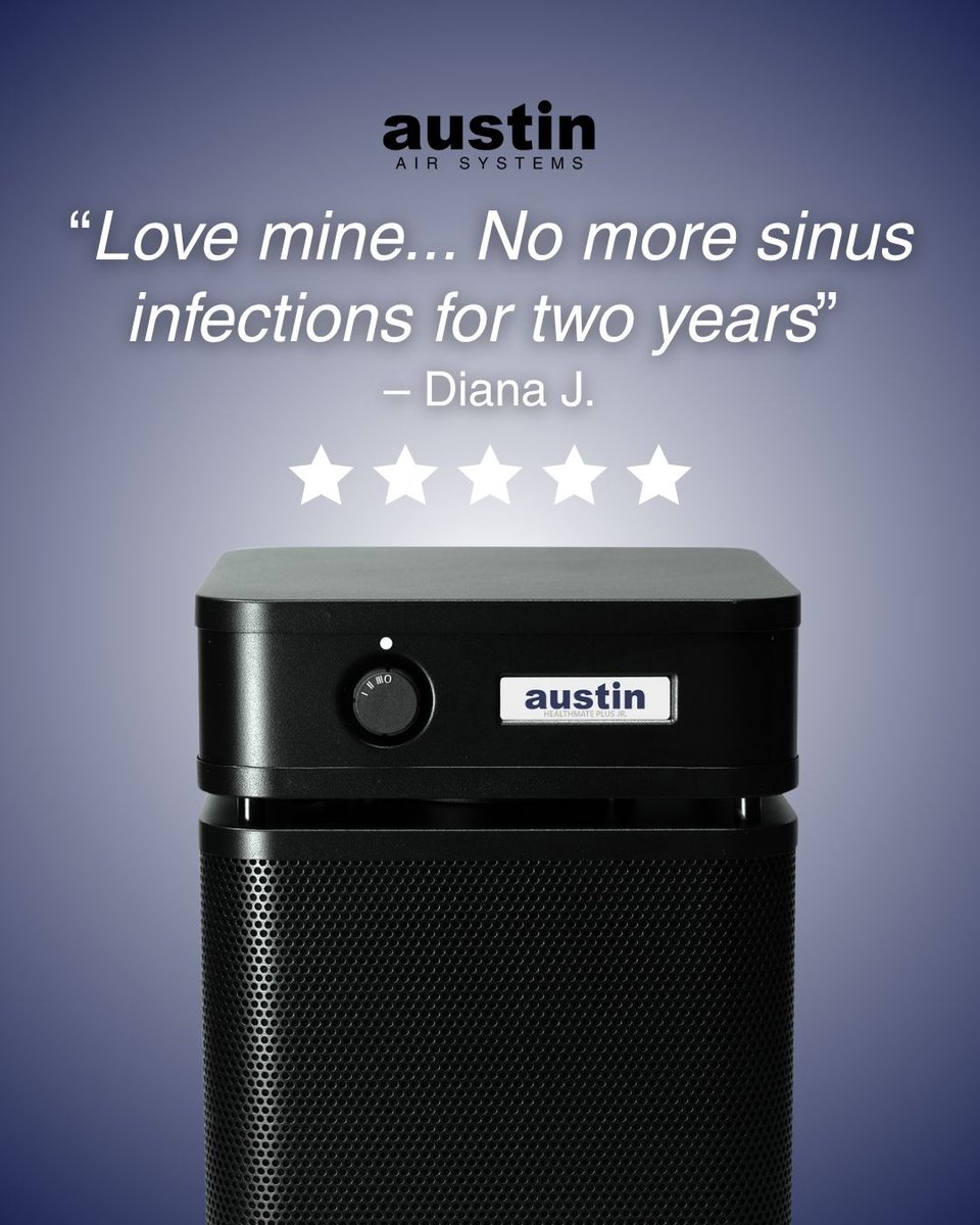 AustinAirLtd's tweet image. Our air purifier is more than just another gadget or appliance. It is a life changer. 

Start your journey to a life full of clean air here: austinairsystems.com/pages/help-me-…

#austinair #airpurifier #hepa #cleanair #sinusrelief #indoorairquality