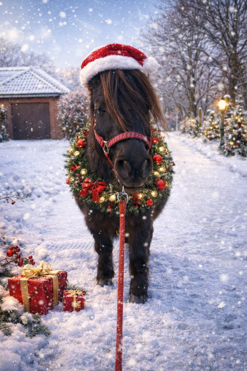 Liebe Freund/innen, ohne oder mit Hufe, Pfoten oder sonstigen Fortbewegungsmitteln. Ich wünsche euch frohe Weihnachten! Auf immer volle Heuraufen und groooooße Futtereimer!