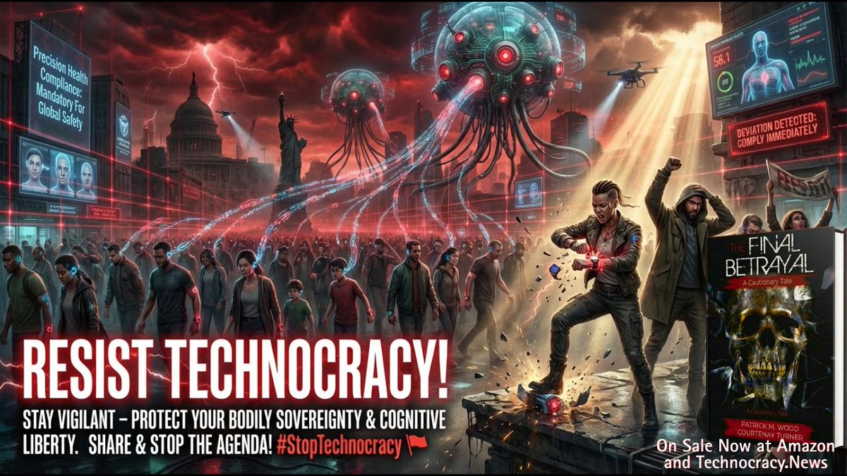 CourtenayTurner's tweet photo. 🧵12/12
Stay vigilant, be curious, protect your cognitive liberty & bodily sovereignty. Share this thread far and wide. We must expose and stop technocracy!
#StopTechnocracy #BiodigitalConvergence #CognitiveLiberty https://t.co/cudfWAYvrd