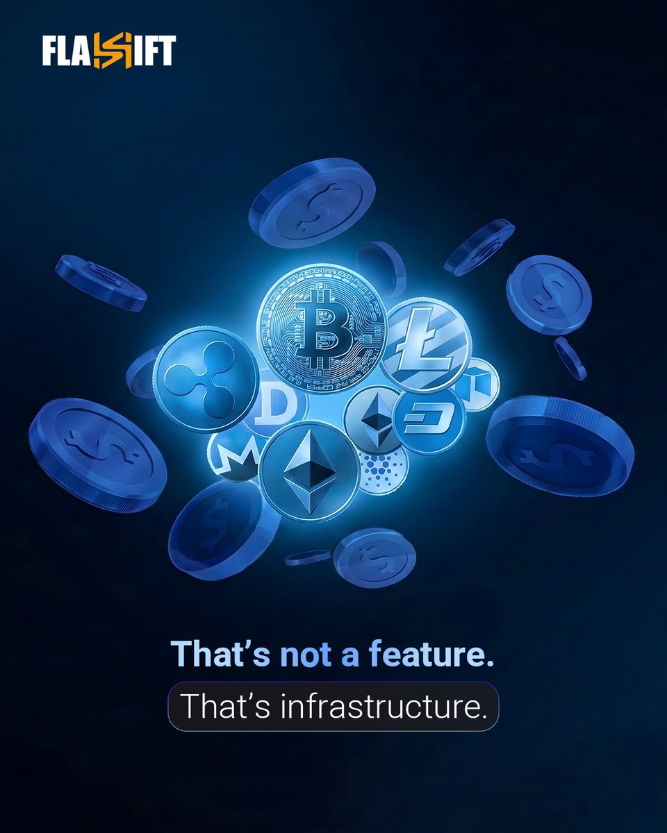 FlashiftApp's tweet photo. That’s not a feature.
That’s infrastructure.
Behind every smooth swap is routing, liquidity, and execution working in real time.
Flashift doesn’t just swap — it routes intelligence. ⚡
#CryptoInfrastructure #DeFi #Web3 #Flashift https://t.co/49Gqqajj4u