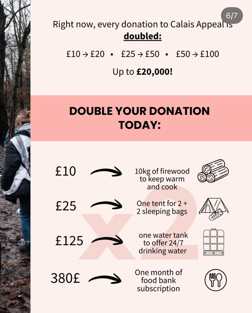 ZoeJardiniere's tweet image. 👀👀👀 CHECK IT OUT!

All donations to @CalaisAppeal are being DOUBLED RIGHT NOW!! 🤩🤩

Double your impact today!  🤑🤑