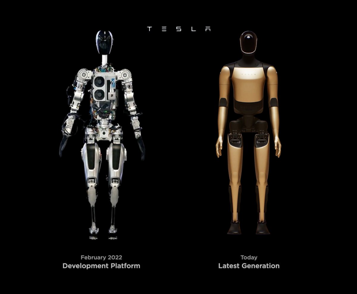 Tesla Optimus robot progress in less than 4 years.