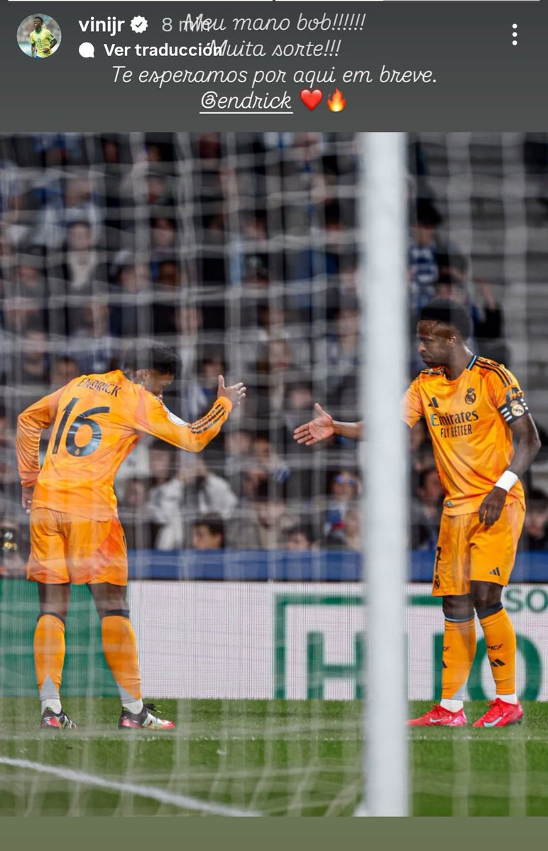 AdriRM33's tweet image. 🗣️ Vinícius: "Mi hermano bob, mucha suerte, te estaremos esperando aquí pronto." ♥️