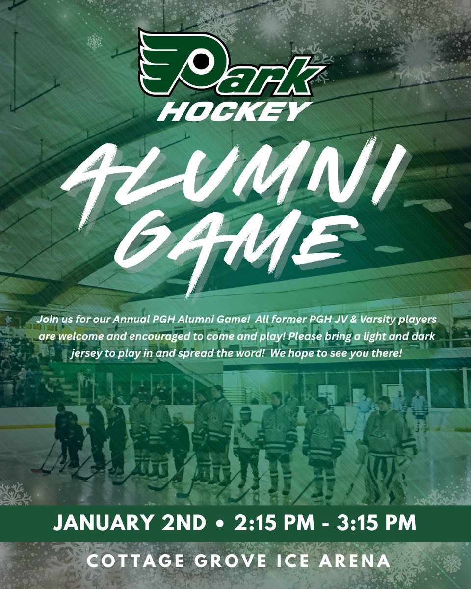 Join us on January 2nd from 2:15pm to 3:15pm for our Annual PGH Alumni Game. All former PGH JV &amp; Varsity players are welcome and encouraged to come and play!  Please bring a light and dark jersey to play in and spread the word!  We hope to see you there! 

#PGH | #ForeverWolfpack