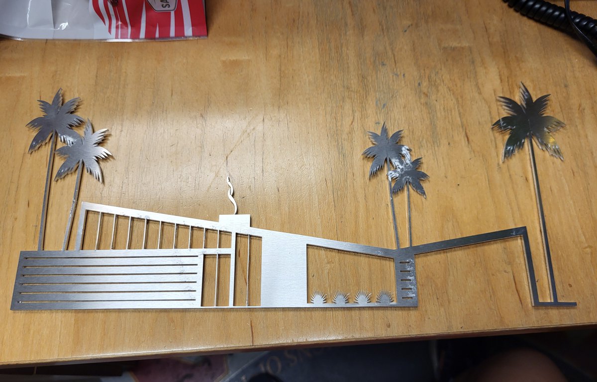 SignFabAZ's tweet image. Our #laser can cut fine details into metal for signs, wall art, #fence art, etc.  #metalworks #lasercutter #machining #wallart #decor #finedetails