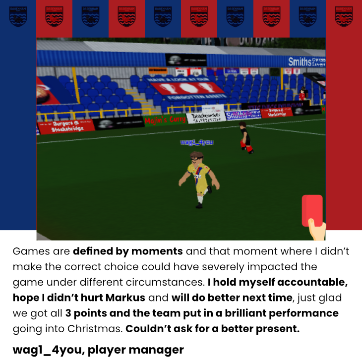 DagenhamTown's tweet photo. Words from the manager after his red card. https://t.co/7IdsJFcvjb