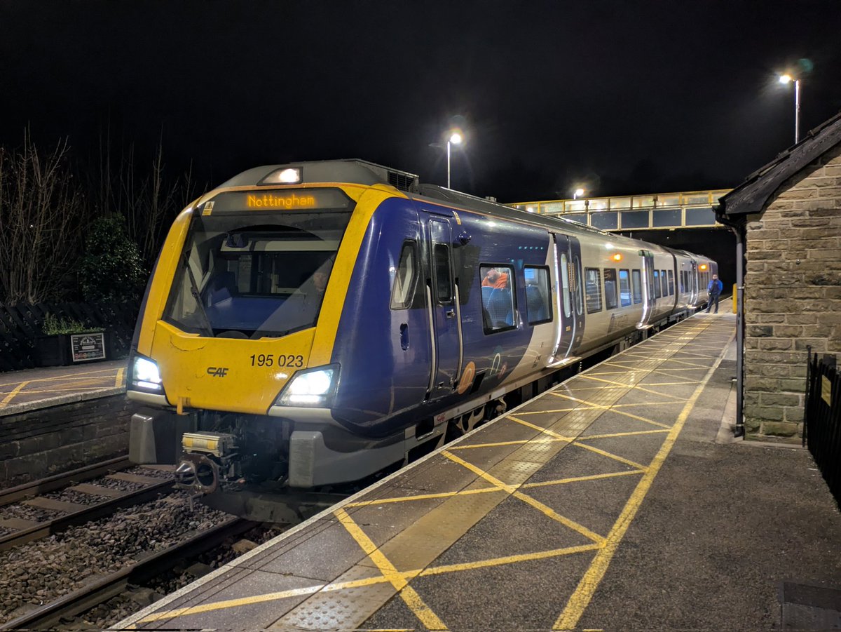 SteelCityDog_'s tweet image. Well, I guess that's my last one before Christmas.

@northernassist #Class195 195023 drops me off just over the border in Derbyshire, at a very eerily quiet Dronfield station.

Back at work Friday and Saturday... So maybe one last thing before the year is out, but no promises.
