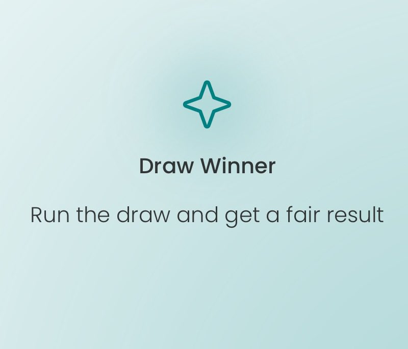 Getting closer... Simple, fair, and transparent giveaways. Coming soon.