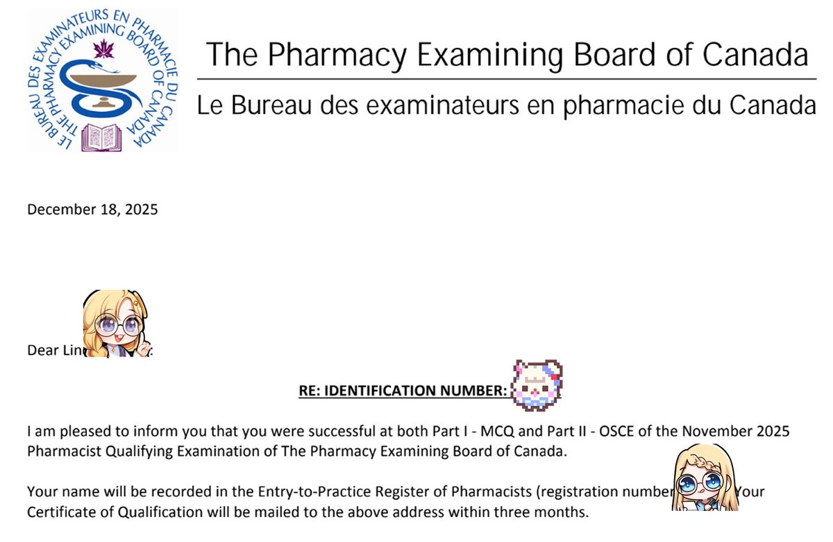 In my 8 years of streaming, I finished high school, was accepted to uni, graduated from pharmacy school, and now I've passed my board exams to become a pharmacist !! LET'S GOOO ☆*･゜ﾟ･*\(^O^)/*･゜ﾟ･*☆