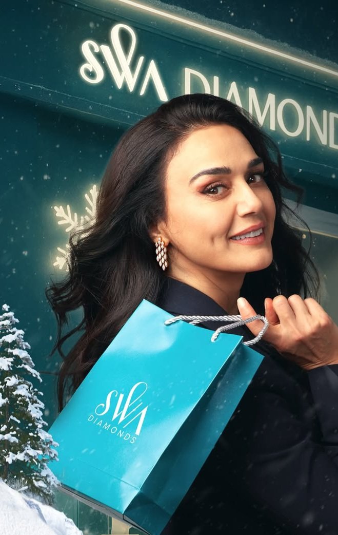 New pic #PreityZinta for #SwaDiamonds 😍
<a href="/realpreityzinta/">Preity G Zinta</a>