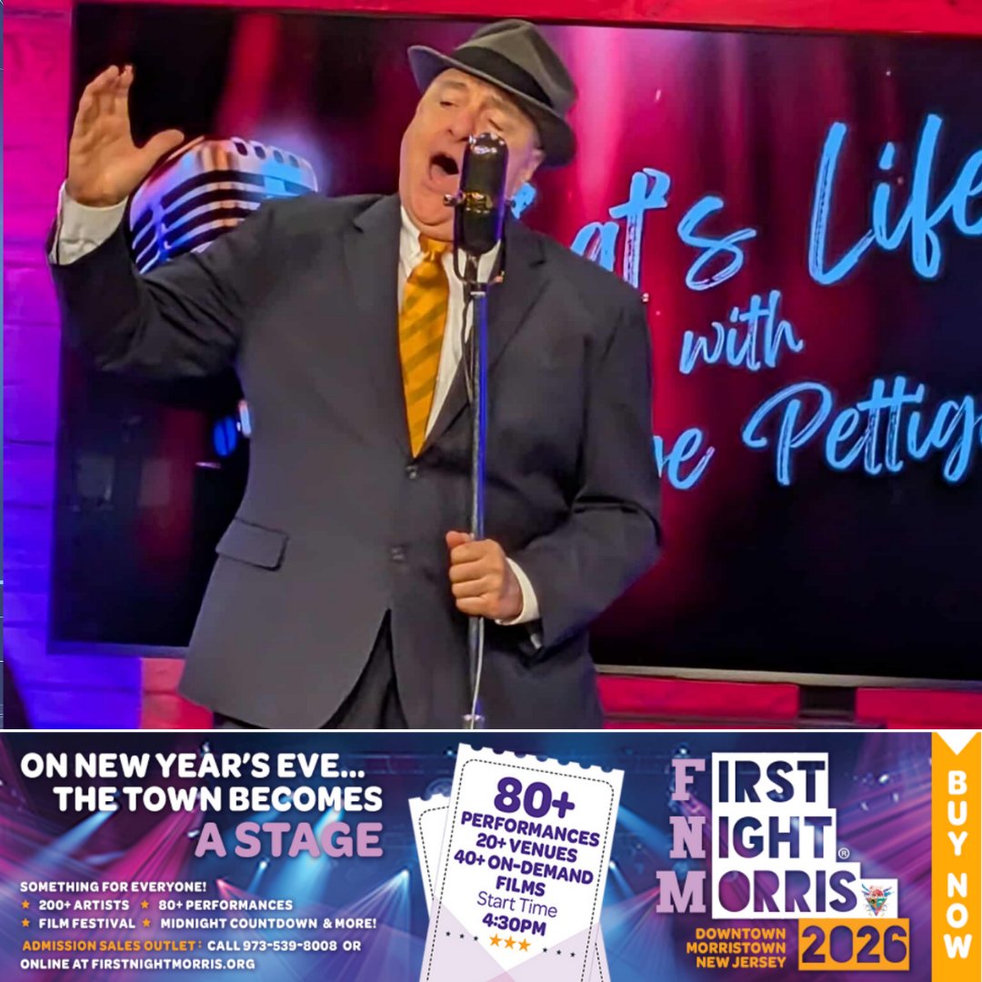 FirstNightMCo's tweet image. Relive the Golden Age of Vegas! 🎙️@EricDeLauro performs his stunning Frank Sinatra tribute at First Night Morris. Perfect background for dancing.💃 

📍Venue 3: Morristown HS Aux Gym 🕓 Dec 31 | 4:45 &amp;amp; 6:00 PM 🎟️  zurl.co/rXMab 

#FirstNightMorris #EricDeLauro #Jazz