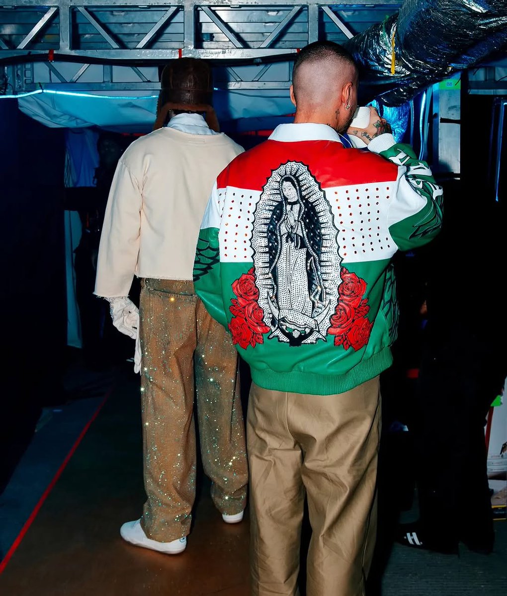 JustFreshKicks's tweet image. J Balvin's custom "Mexico" Jacket goes hard 😮‍💨🇲🇽