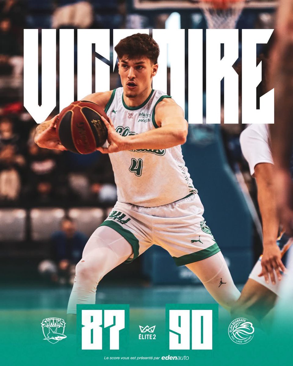 𝐕𝐈𝐂𝐓𝐎𝐈𝐈𝐈𝐈𝐈𝐈𝐑𝐄

Après prolongation l’Élan s’impose sur le parquet d’Antibes, pourtant invaincu à domicile lors de ses quatre dernières sorties.
Une énorme victoire pour les Béarnais, qui tenteront d’enchaîner une troisième victoire consécutive ce samedi !