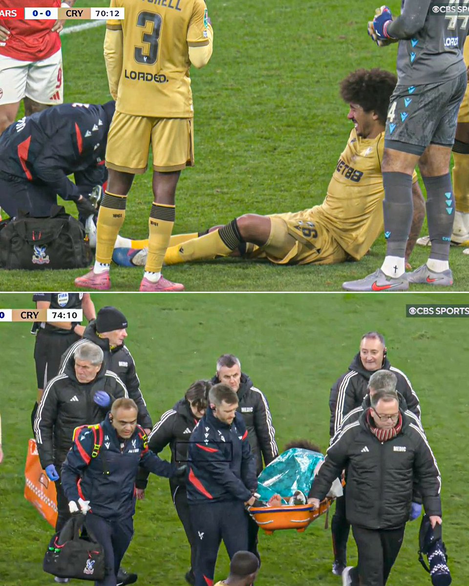 usmntonly's tweet image. OH NO. Prayers up for USMNT and Crystal Palace defender Chris Richards, who had to get stretchered off the pitch against Arsenal...

Hopefully it's nothing too serious 🙏
