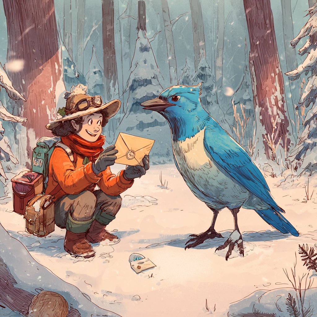 OGofLong's tweet image. A lone snowy path leads to connection as Blu the Bluebird delivers a holiday message, bringing warmth and seasonal meaning to Camp Haven @DataHaven_xyz